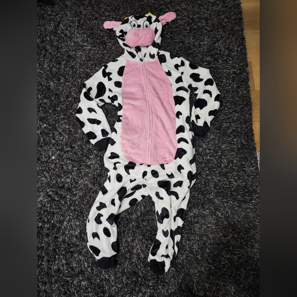 Cow Print One Piece Pajama